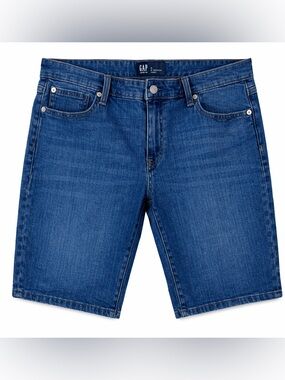 GAP Men’s Denim Bermuda Shorts Size 31 Blue 9” Inseam Classic Casual Summer